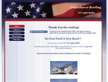 Tablet Screenshot of copenhaverroofing.com